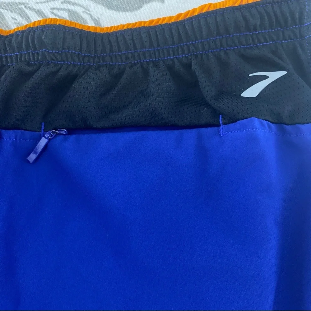 Brooks Running Shorts‎ Womens Large Blue Lined Lightweight Athletic